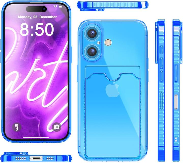 Image du produit Nalia Transparent Transparent Silicone Porte-cartes (Apple iPhone 16)