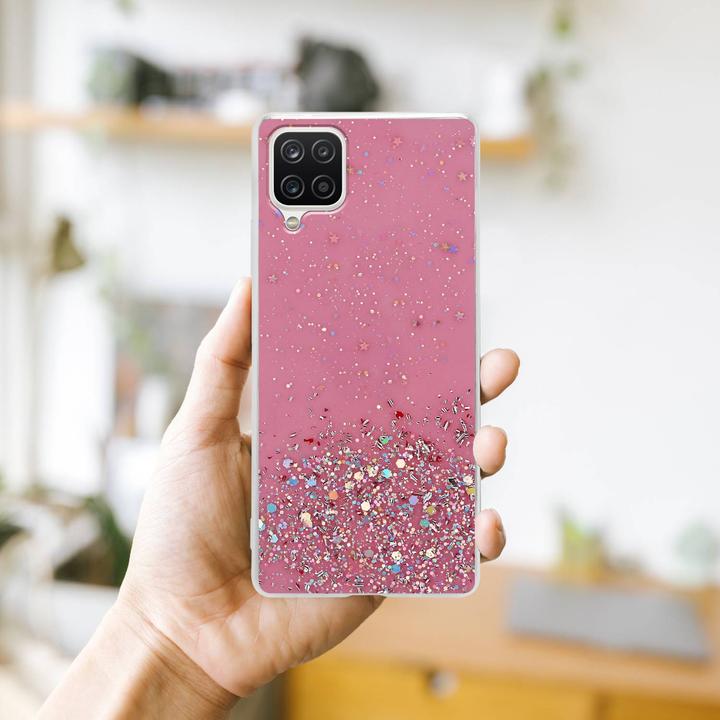 Actual product image Cadorabo TPU cover sparkling glitter (Samsung Galaxy M12, Samsung Galaxy A12)