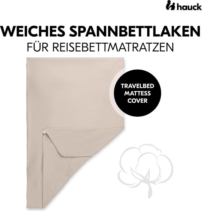 Produktbild Hauck Travel Bed Mattress Cover Beige (60 x 120 cm)