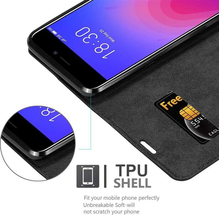 Actual product image Cadorabo Book Invisible Magnet Cover (Meizu M6)