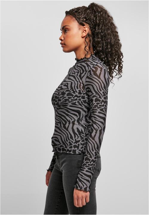 Produktbild Urban Classics Ladies AOP Mesh Turtleneck Longsleeve (S)