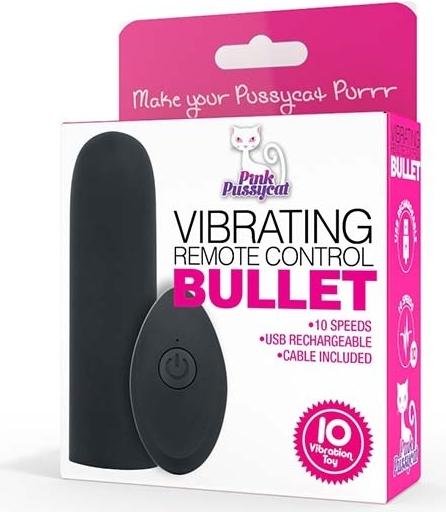 Actual product image Pink Pussycat Vibrating Remote Control Bullet
