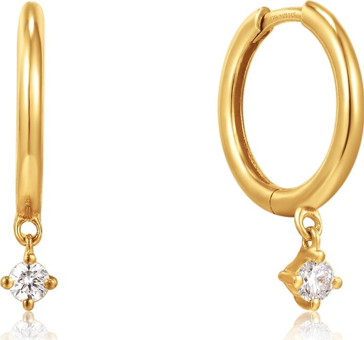 Produktbild Ania Haie 14Kt Gold Diamond Drop Huggie Ohrringe (585er Gelbgold)