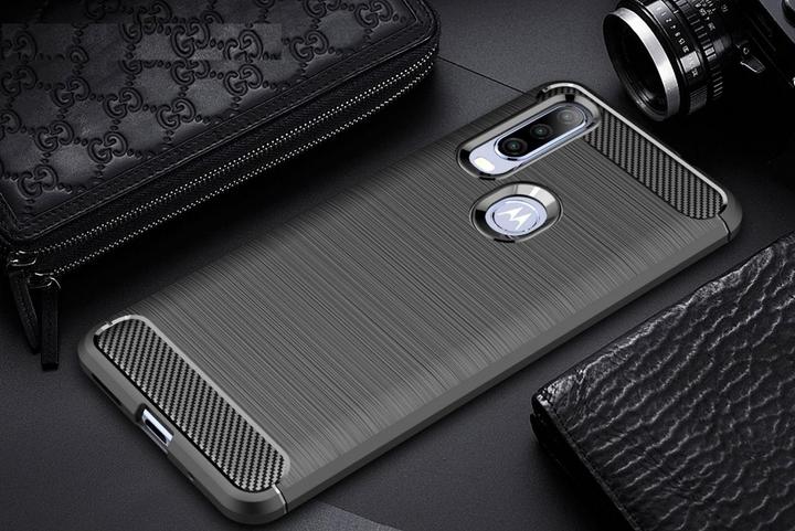 Produktbild Screenguard Motorola One Action Hülle Carbon Brushed Soft TPU (Motorola One Action)