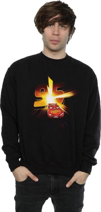Actual product image Disney Mens Cars Lightning McQueen Burst Sweatshirt (M)