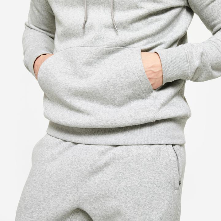 Actual product image Domyos Men's warm cotton sweatshirt - grey (S)