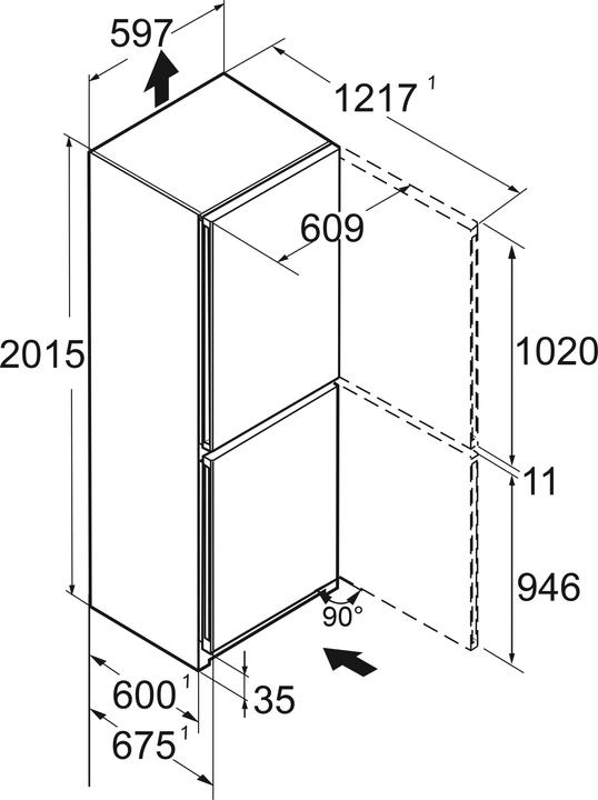 Produktbild Liebherr Kühl-Gefrierkombination freistehend Plus CNd 5724 Weiss (359 l)