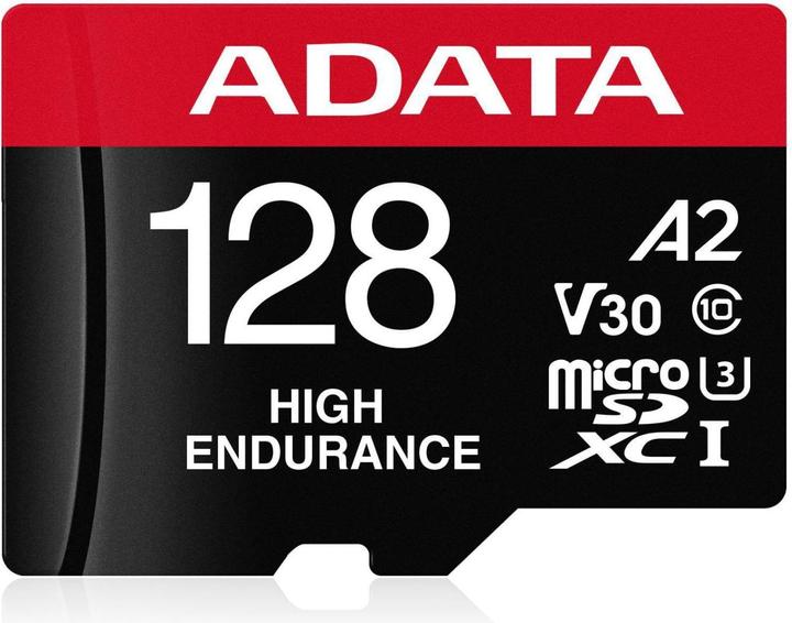 Actual product image Adata microSDXC card High Endurance 128 GB (128 GB, microSDXC, U3, UHS-I)