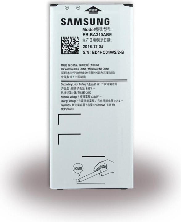Actual product image Samsung EB-BA310ABE (Rechargeable battery, Galaxy A3 (2016))