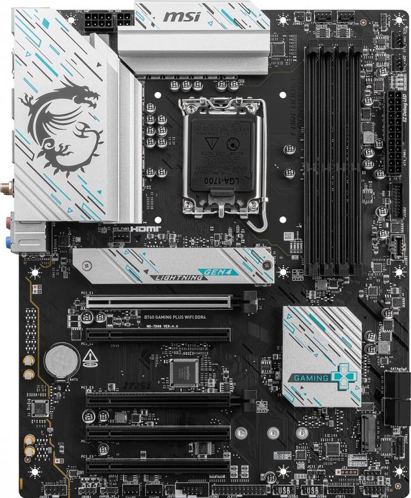 Actual product image MSI B760 GAMING PLUS WIFI DDR4 (LGA 1700, Intel B760, ATX)
