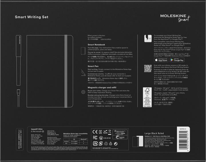 Image du produit Moleskine Écriture intelligente (135 x 210 mm, À rayures, Couverture rigide)