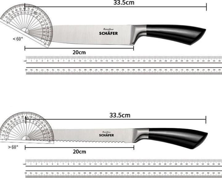 Actual product image Schäfer IT-Systems Knife Set Knife Block Chef's Knife Set Knife Holder Knife Stand