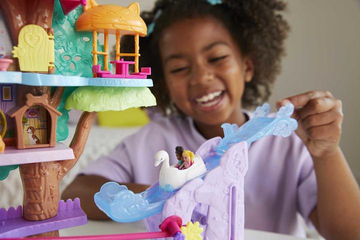 Actual product image Polly Pocket Pollyville animal party tree house