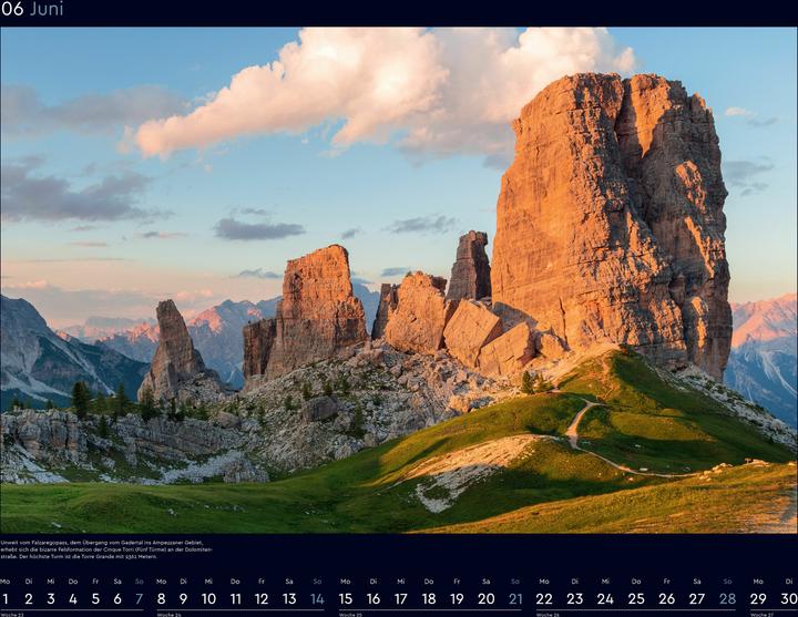 Actual product image Faszinierende Alpen - Wandkalender 2026 (60 x 45 cm, Hardcover, German)