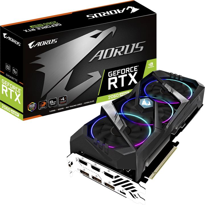 Actual product image Gigabyte Aorus GeForce RTX 2060S (8 GB)