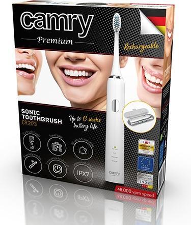 Immagine prodotto Camry CR 2173 Spazzolino elettrico Spazzolino da denti sonico per adulti (Spazzolino sonico)