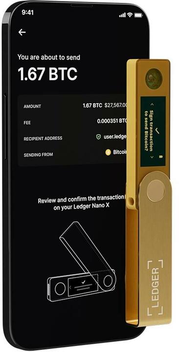 Produktbild Ledger Nano X - Gold (Bitcoin, Ethereum Classic, Litecoin, Dogecoin, Dash, Weitere)