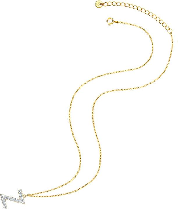 Produktbild Glanzstücke München Damen Buchstabe Z Sterling Silber Zirkonia Gelbgold 45,0 cm Basiskette + 5,0 cm Verlängerung - 32072 (Sterling Silber, 40 - 45 cm)