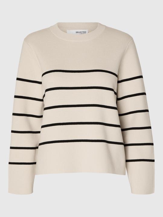 Selected Femme Langärmeliger Baumwoll Strickpullover (XL)