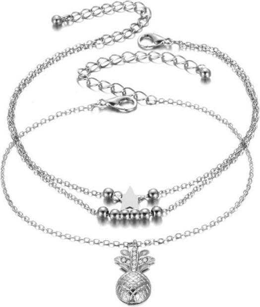 MU Style Fusskette (Metall, 18.50 cm)