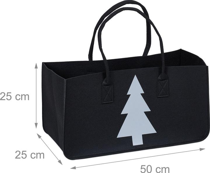 Immagine prodotto Relaxdays Sacchetto per legna da ardere (50 x 25 x 25 cm)