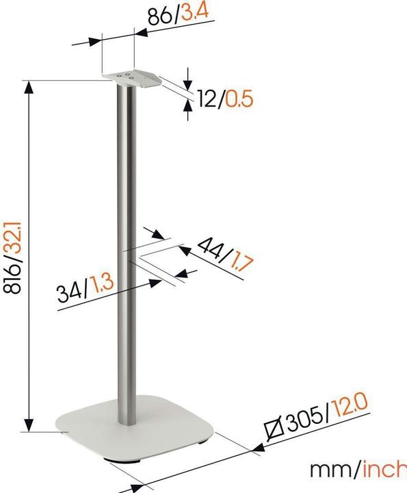 Actual product image Vogels SFS 4133 Sonos speaker standaard voor Era 300 (wit) (1 pcs., Stand, Not movable)