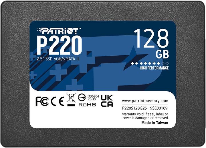 Actual product image Patriot SSD 128GB 2.5" P220 SATA3 550/480 (128 GB, 2.5")