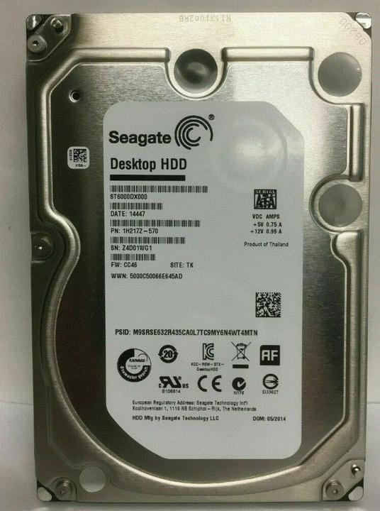 Seagate 6TB Dur interne de 3,5 pouces (6 To, 3.5")
