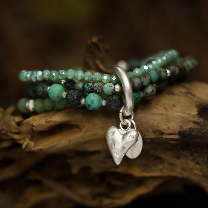Immagine prodotto Andreani Bracciale con vero turchese africano (8 cm, Pietre)