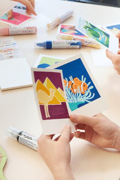 Image du produit Edding Acrylmarker (Trafic jaune, Bleu gentiane, Jaune soleil, Turquoise, Bleu magenta, 10 mm, 5 x)