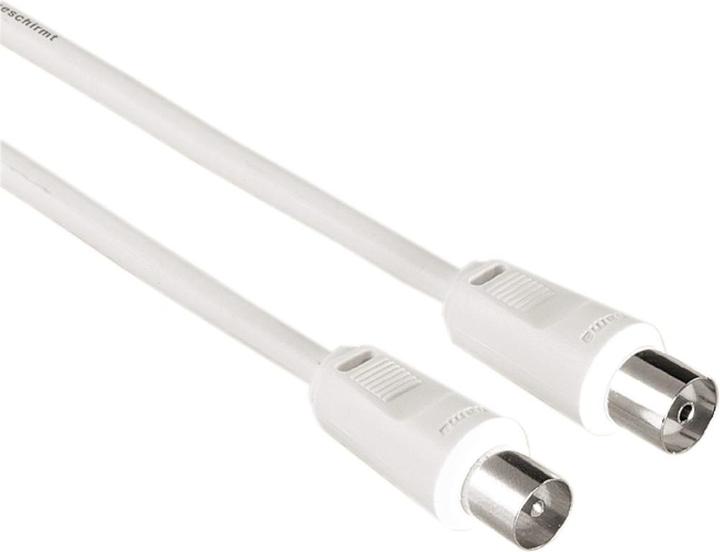 Produktbild Hama Antennen-Kabel, Koax-Stecker - Koax-Kupplung, 15 m, 75 dB, Weiss (75 dB, Antennenkabel)
