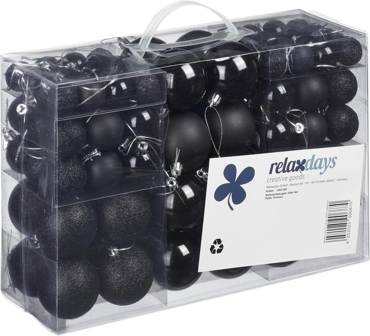 Image du produit Relaxdays Lot de 100 boules de Noël (100 -pièce)