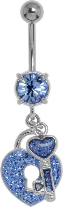 Immagine prodotto Bijouteria Piercing ventre (Vetro (di orologio), Ottone rodiato in ottone rodiato, Acciaio chirurgico 316L)