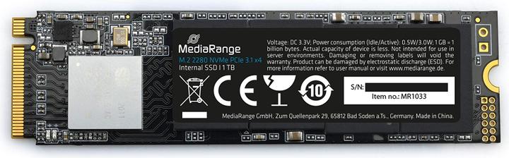 Actual product image MediaRange Intern.M.2 SSD 2280 NVMe PCIe TLC Nand (1000 GB, M.2 2280)