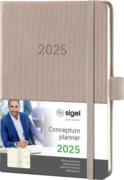 Produktbild Sigel Wochenkalender 2025 C2561 1W/2S taupe 15.1x10.8cm (108 x 151 mm, Deutsch)