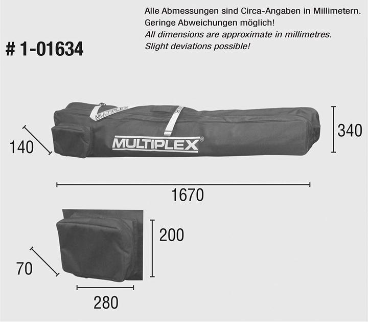 Actual product image Multiplex Model bag glider up to 3200mm