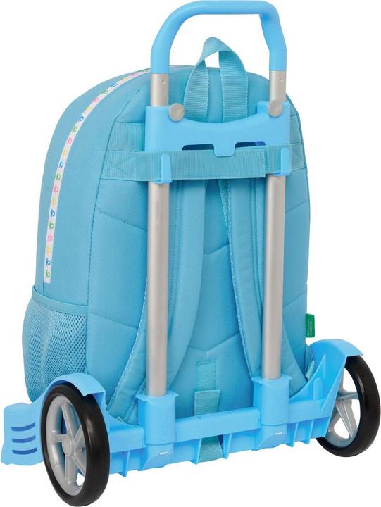 Image du produit Benetton Sac à dos scolaire à roulettes Spring Bleu ciel 30 x 46 x 14 cm
