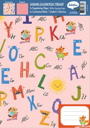 Actual product image Dabelino School enrolment gift wrap set for girls (Wrapping paper, 4 x)