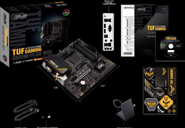 Image du produit ASUS TUF GAMING A520M-PLUS WIFI (AM4, AMD A520, mATX)