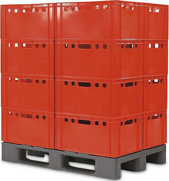 Actual product image kaiserkraft Reusable plastic pallet, max. load 5000 kg, LxWxH 1200 x 800 x 160 mm.