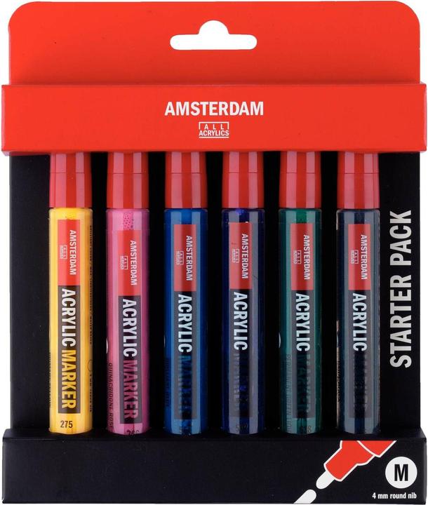 Actual product image Amsterdam Marker Basicset 6 colours (Sorted, 4 mm, 6 x)