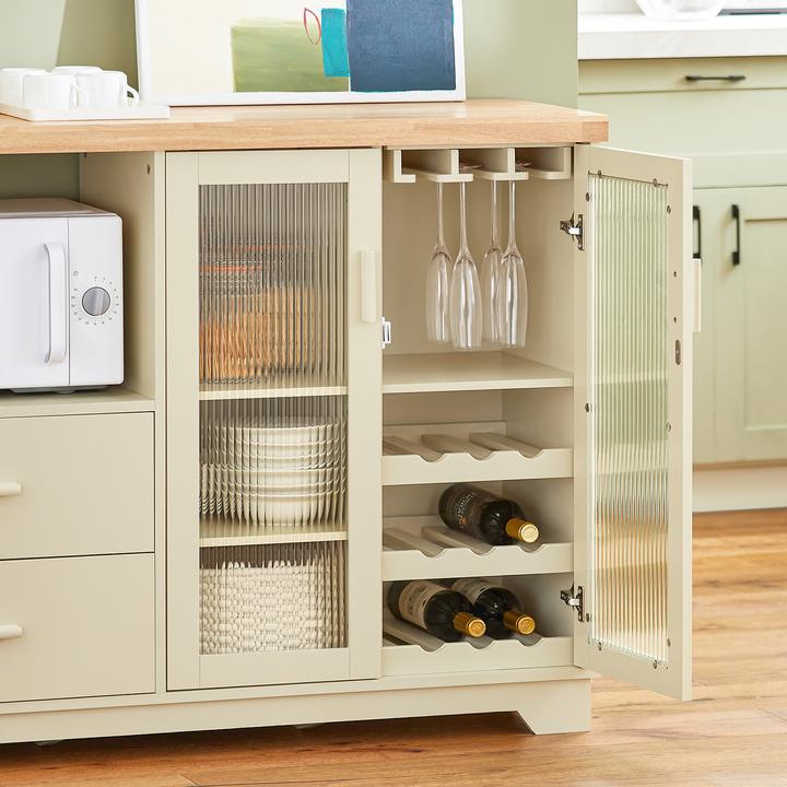 Actual product image SoBuy Sideboard with 2 glass doors (120 x 40 x 90 cm)