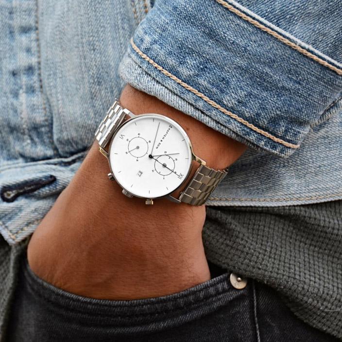 Produktbild Kapten & Son Chrono Silver Steel (Analoguhr, Swiss Made, 37 mm)
