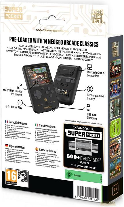 Actual product image Blaze Evercade Neo-Geo Super Pocket