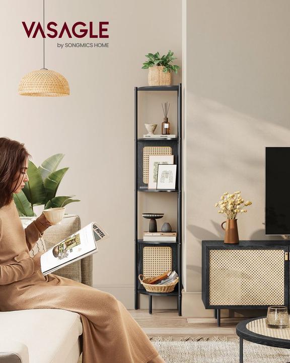 Actual product image Vasagle Corner shelf black 32.0 x 32.0 x 156.5 cm