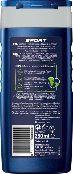 Immagine prodotto Nivea Men Pflegedusche Sport (250 ml)
