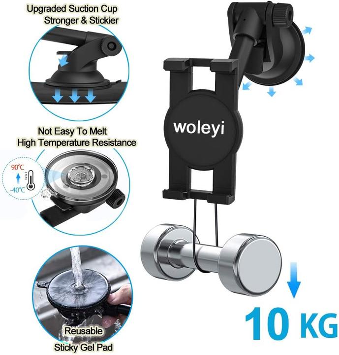 Actual product image Woleyi Car tablet & mobile phone holder