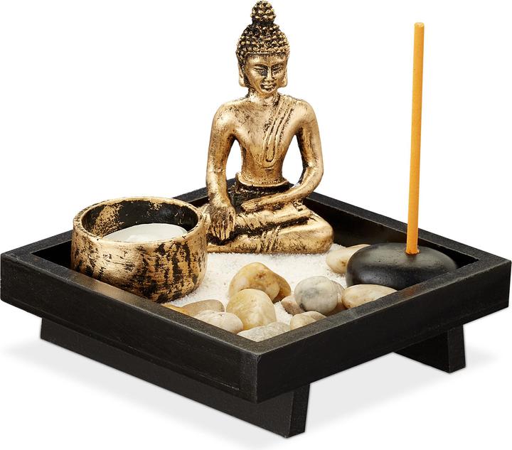 Actual product image Relaxdays Zen Garden Buddha Statue