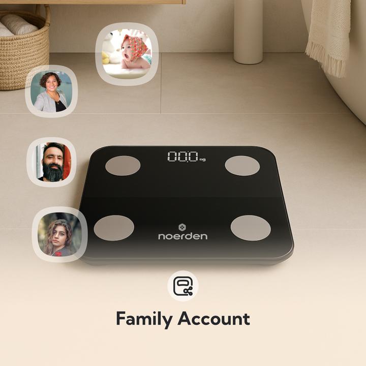 Produktbild Noerden MINIMI+ Smarte Personenwaage Bluetooth schwarz
