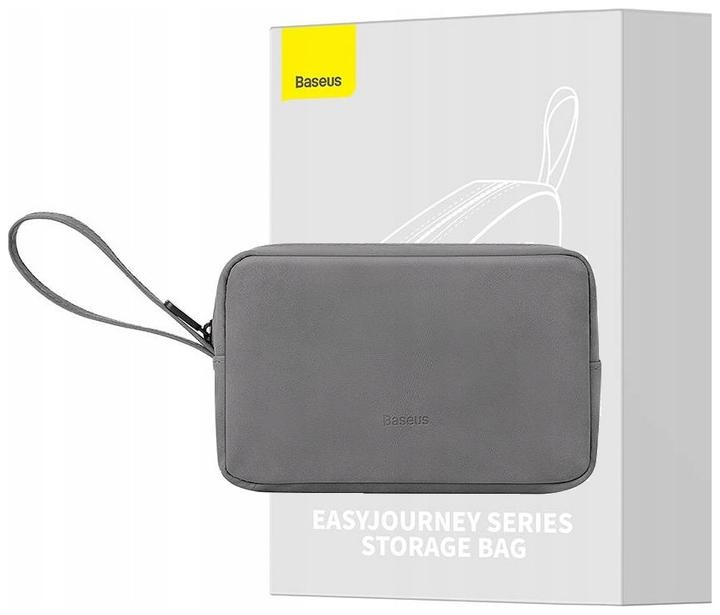 Actual product image Baseus EasyJourney Series small travel bag phone pouch, headphones and other small items grey